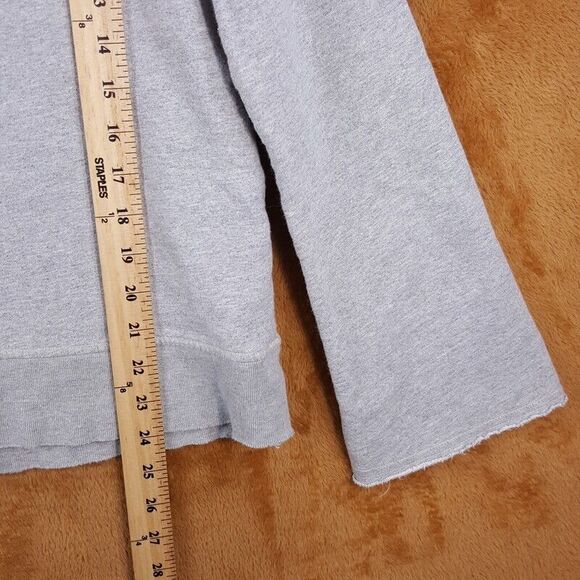 SAKS FIFTH AVE Sweatshirt Womens Medium Heathered Gray Pullover Crew Comfort - Picture 6 of 7